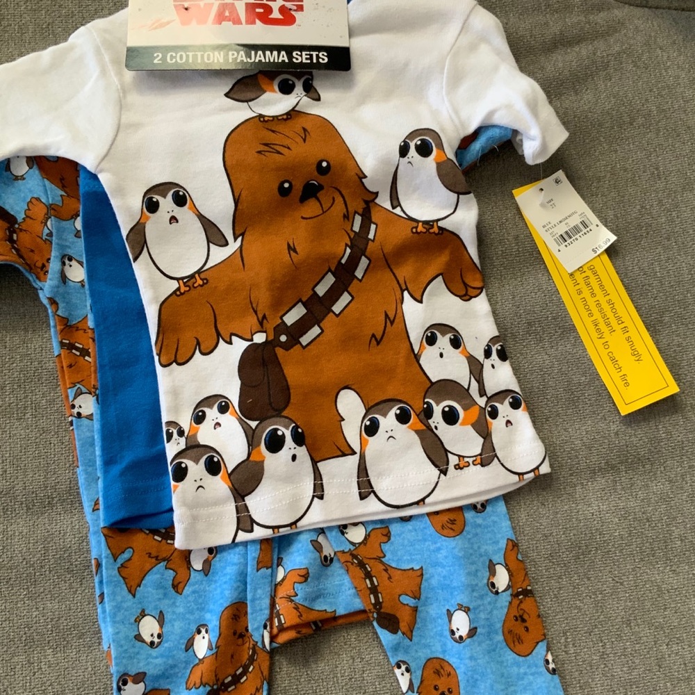 NWT Star Wars 4 Piece PJs 2T